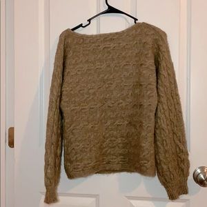 Abercrombie boatneck fawn sweater !